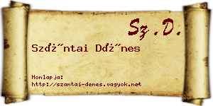 Szántai Dénes névjegykártya