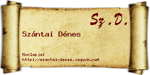 Szántai Dénes névjegykártya